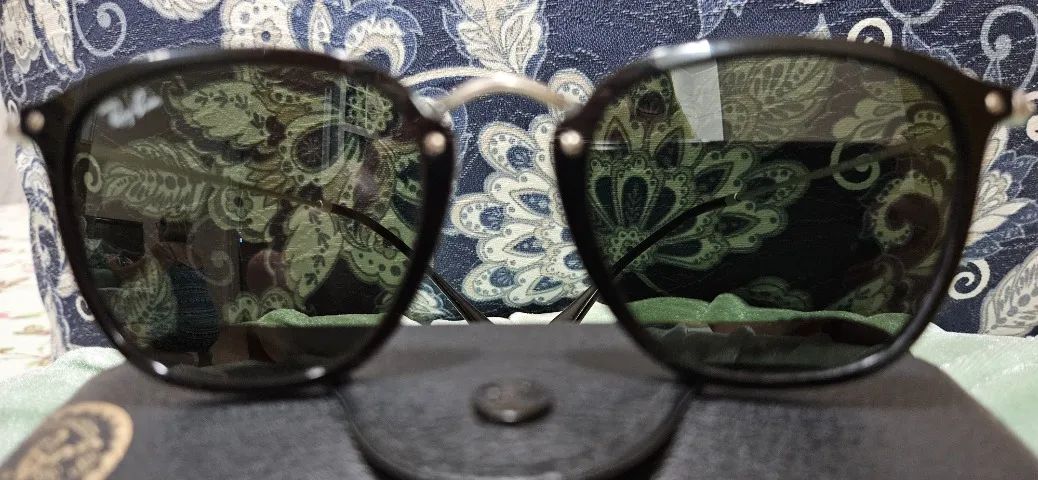 Óculos de sol Ray Ban, modelo RB2448N, cor Preto  - Foto 4