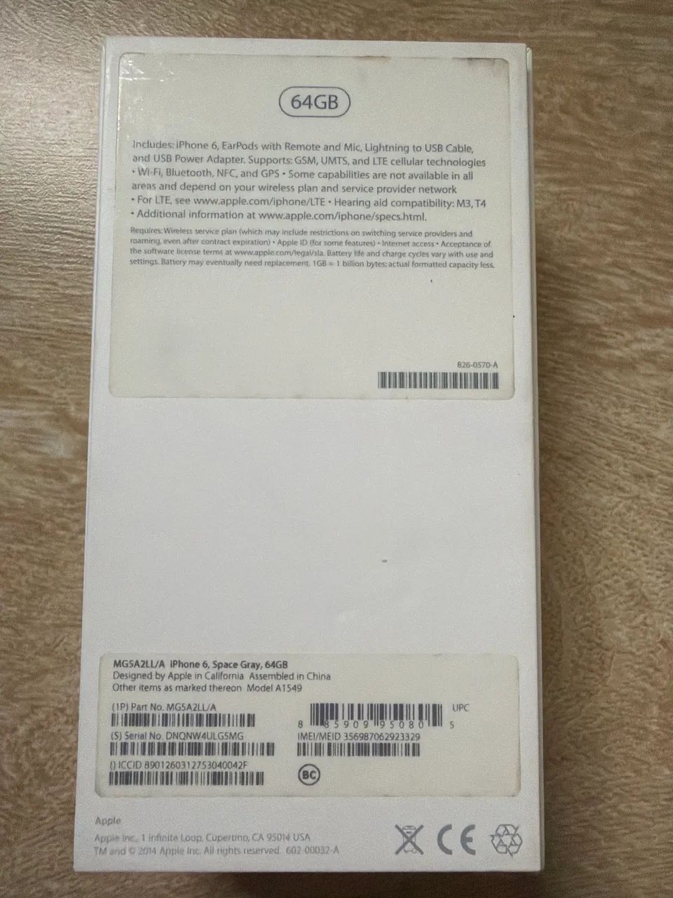 Caixa vazia original iPhone 6 Space Gray - Foto 2