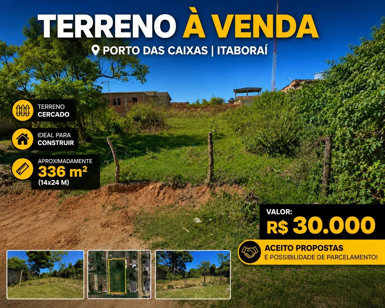 Terreno à venda em Porto das Caixas