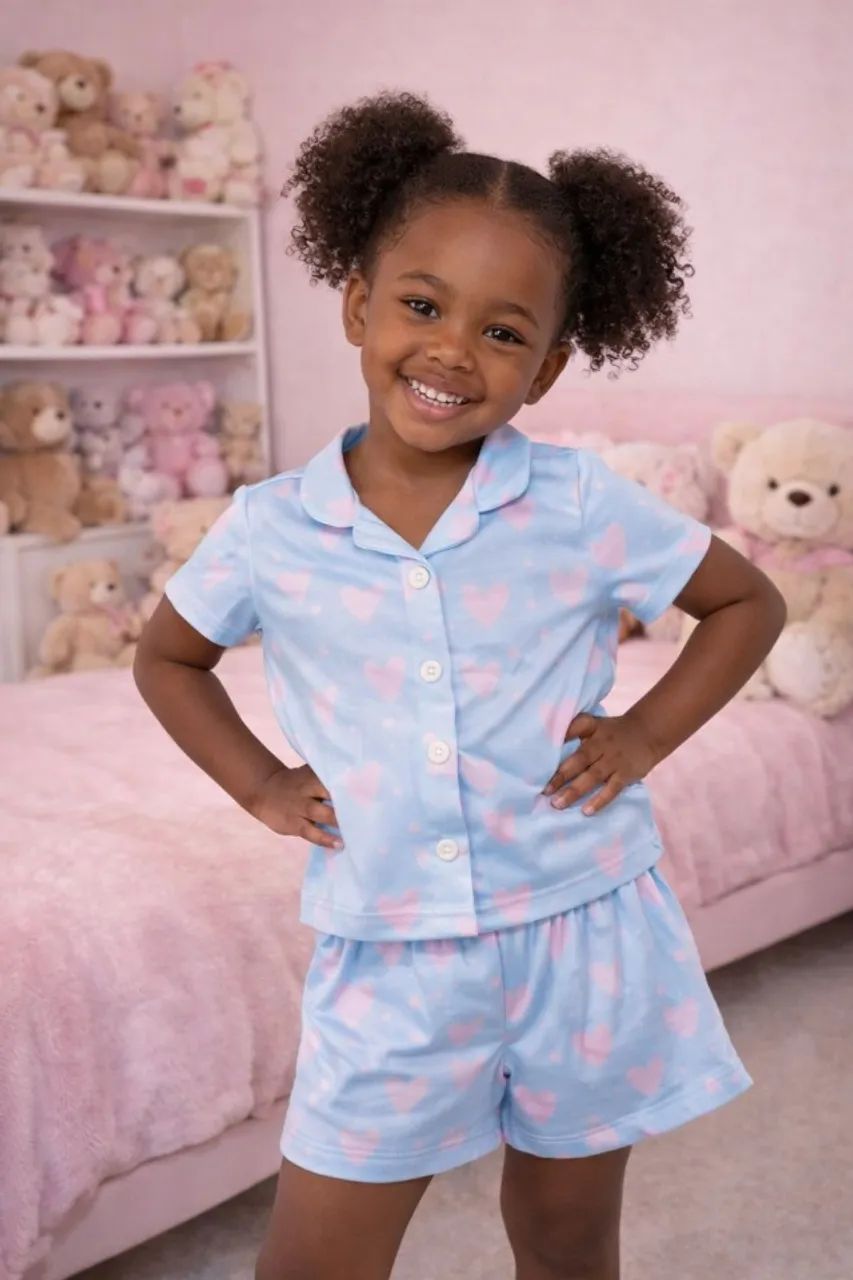 pijama americano coração infantil  - Foto 2