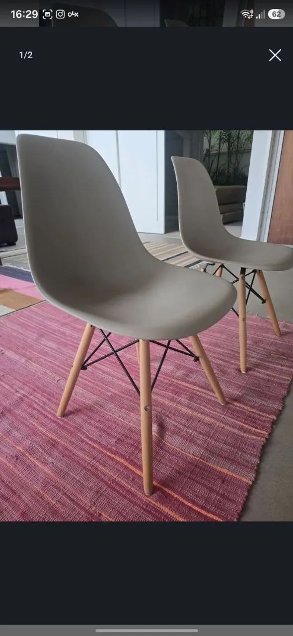 6 Cadeiras Estilo Eames Tok&Stok - Primeira Geração - Excelente Estado - Foto 2