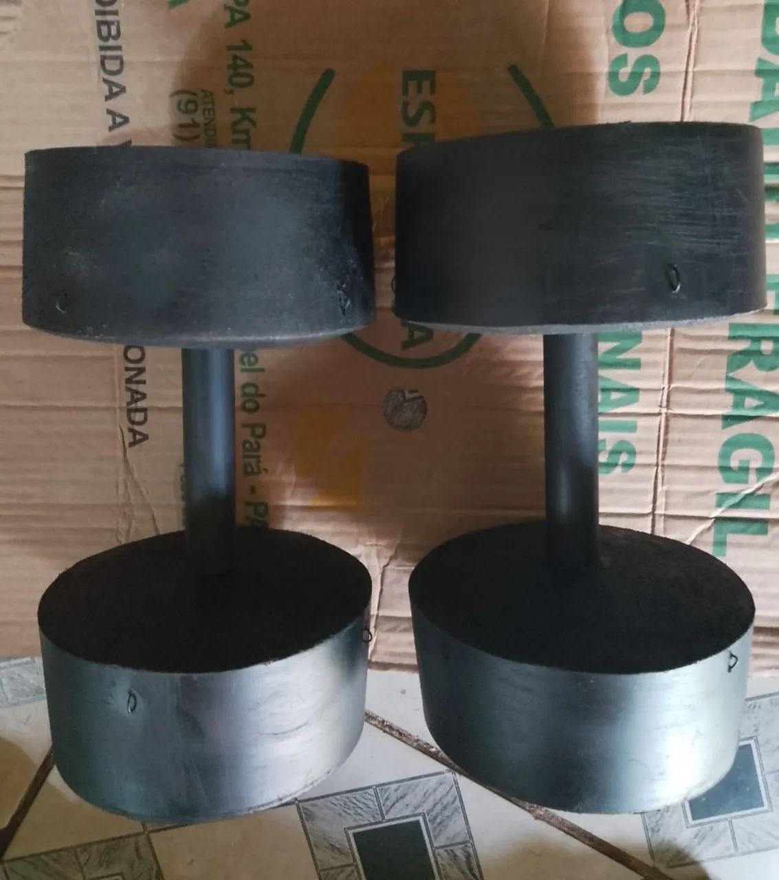 Halteres caseiros reforçado 8,2kg - Foto 3