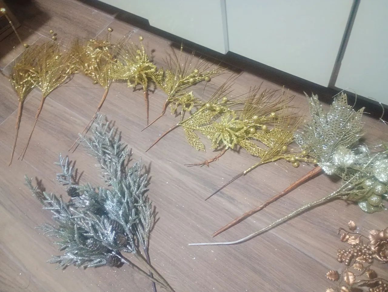 Kit Natal enfeites dourados  - Foto 5