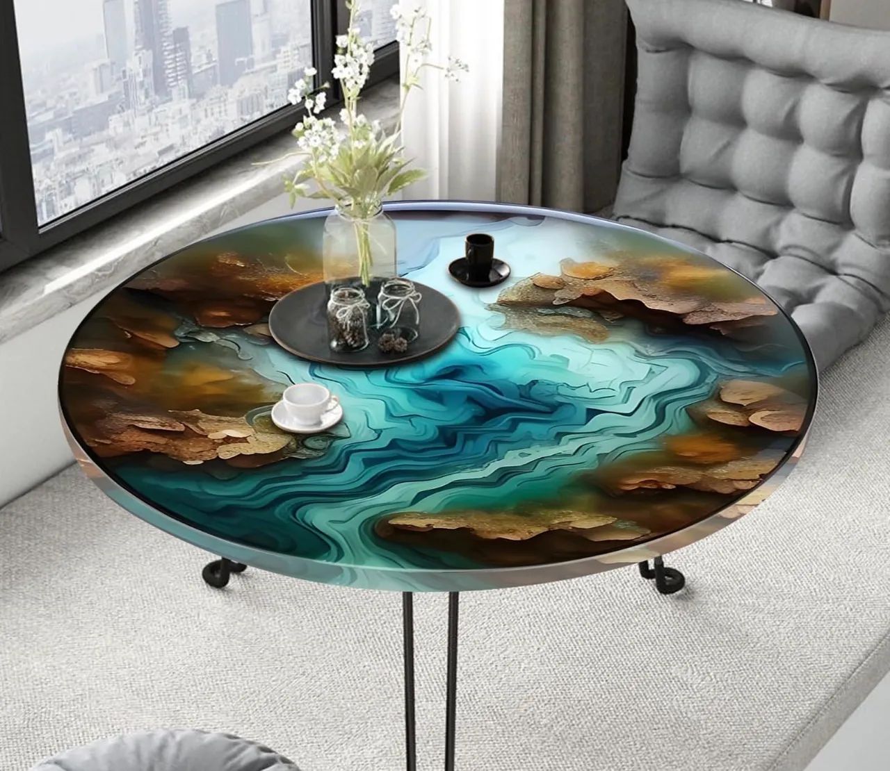 Mesa de resina epóxi  - Foto 5