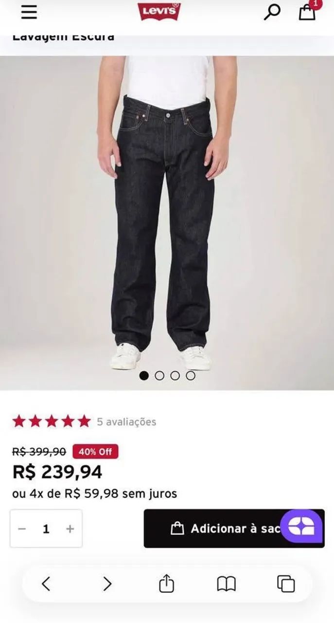 Calca original levi's 42
