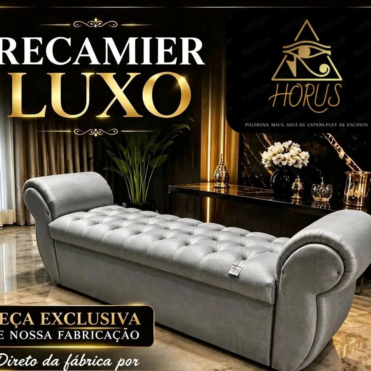 Recamier baú luxo