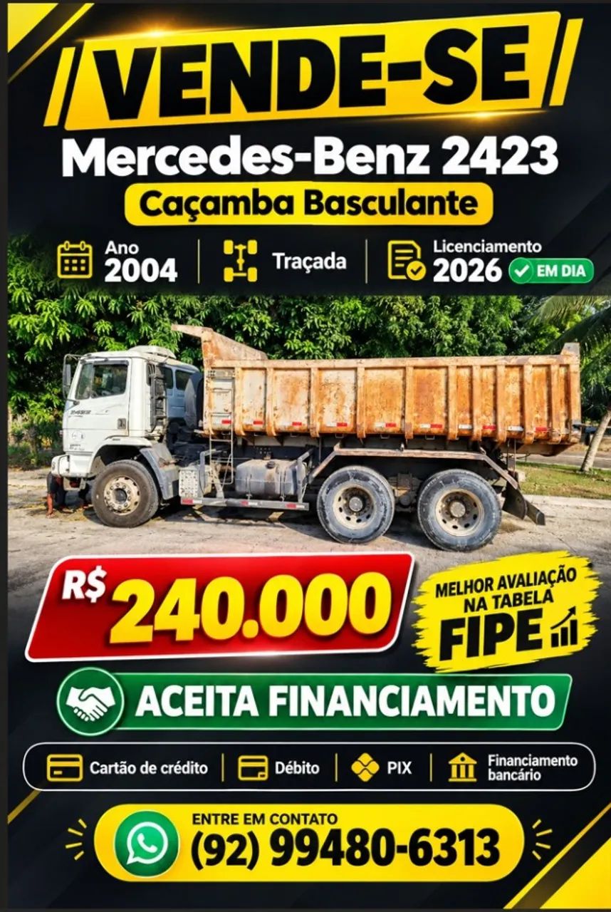Mercende bens 2423 2004 caçamba 