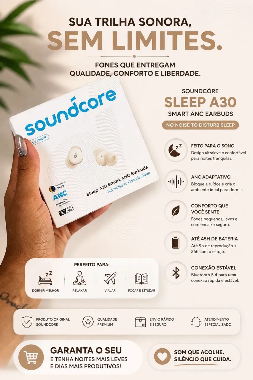 Fone de ouvido soundcore sleep 