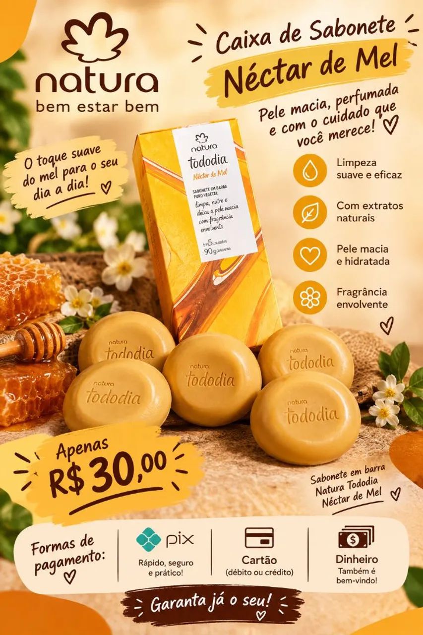 Caixa de sabonete Néctar de Mel 
