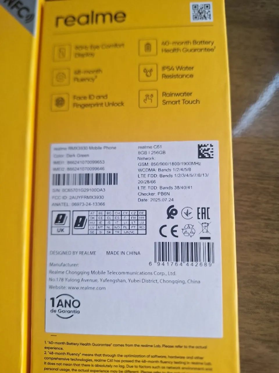 Vendo celular marca Realme C 61 com 8 GB 256 GB com pouco tempo de uso.  - Foto 3