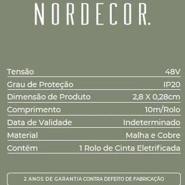 Cinta Eletrificada Sity com 10m 48V Preto - Nordecor 6654 - Foto 4
