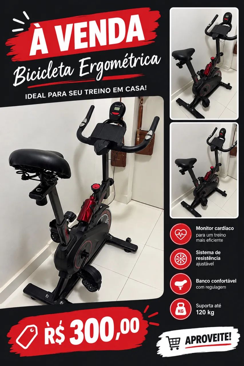 Bicicleta ergométrica - nunca usada 