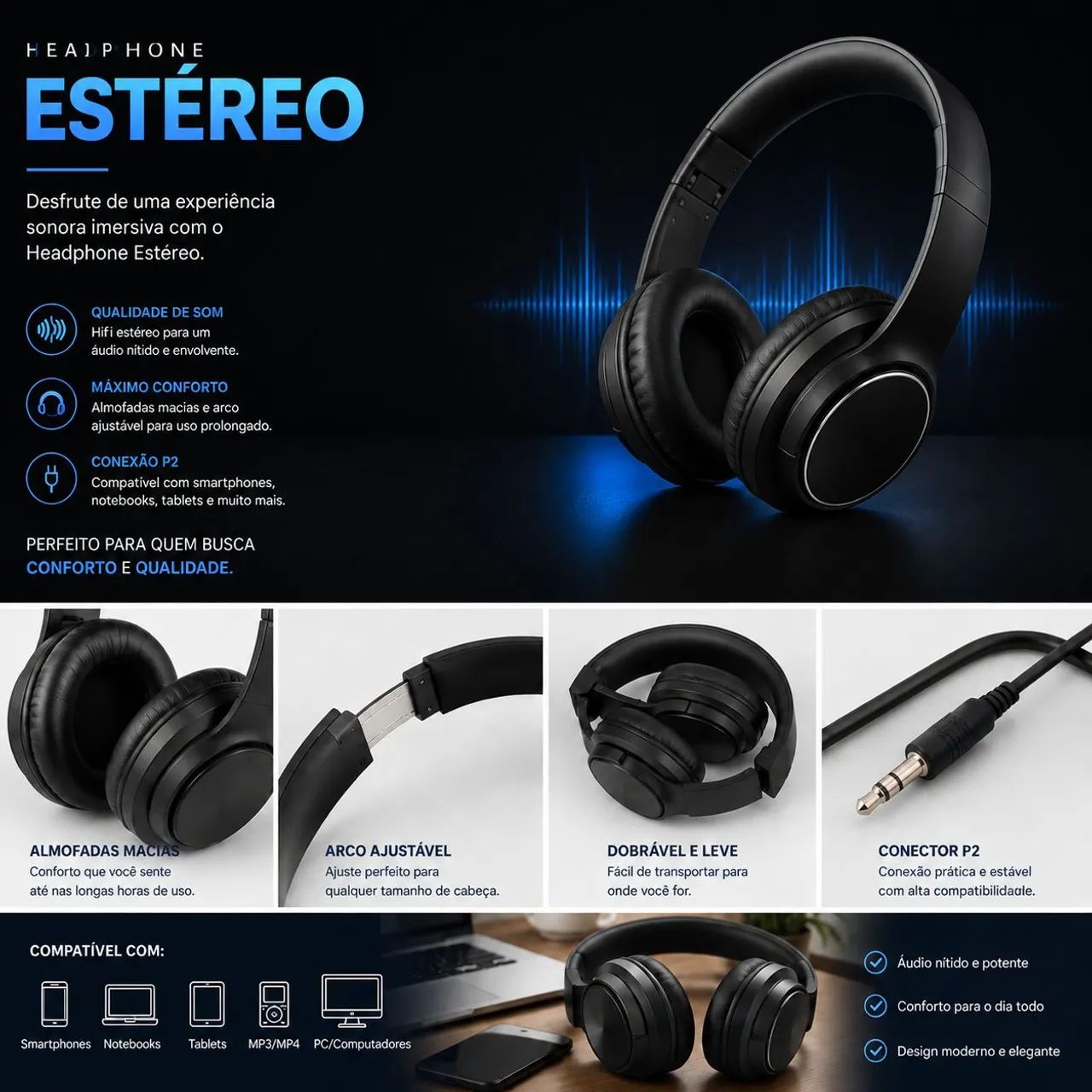Headphone Estéreo 