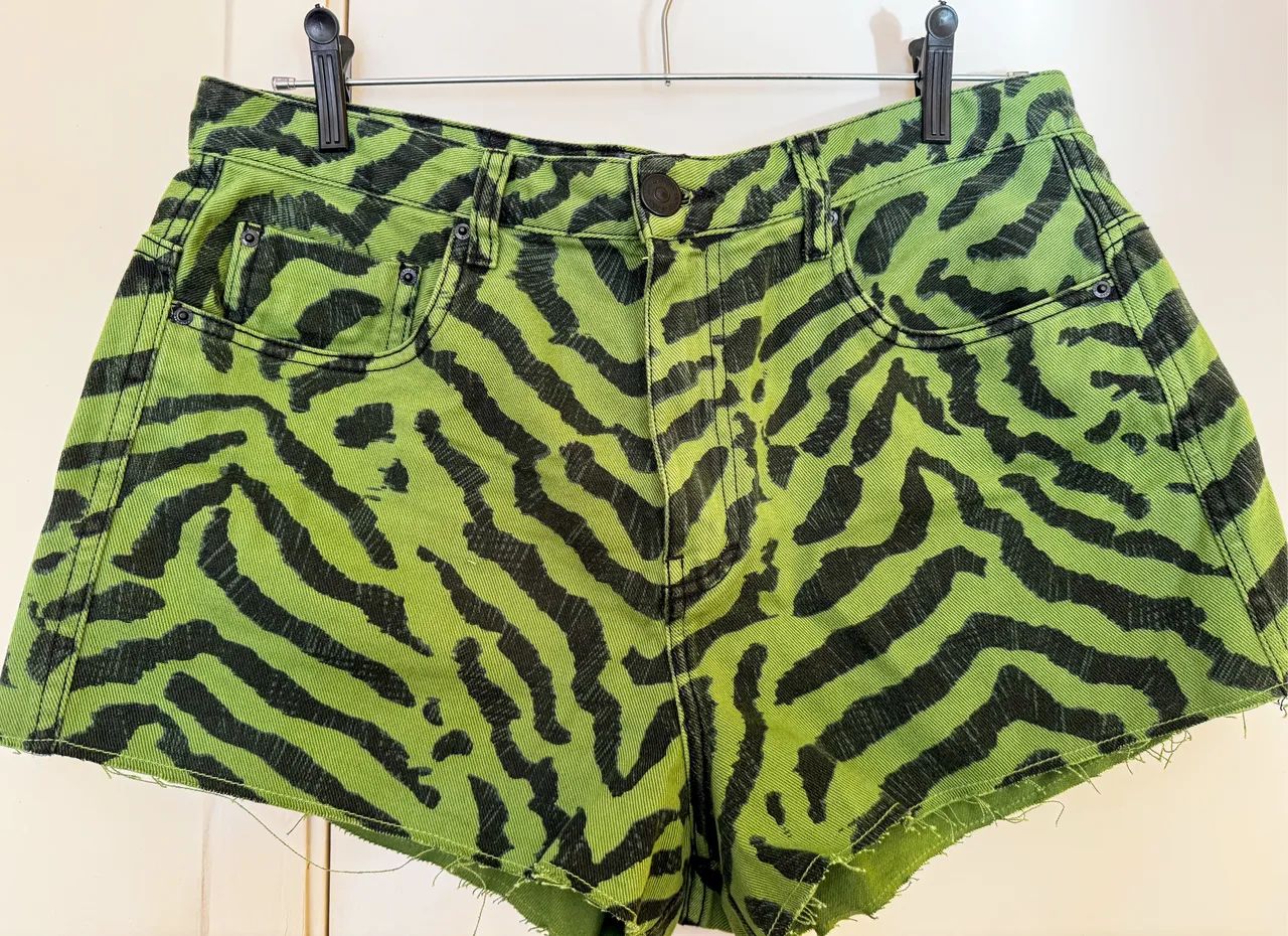 Shorts Animal Print Verde - Animale (NUNCA USADO)