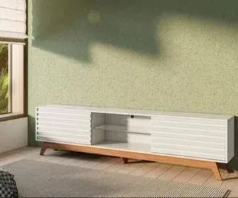 Rack R515 P/ TV até 60" 100% MDF 2P - (Entregamos)