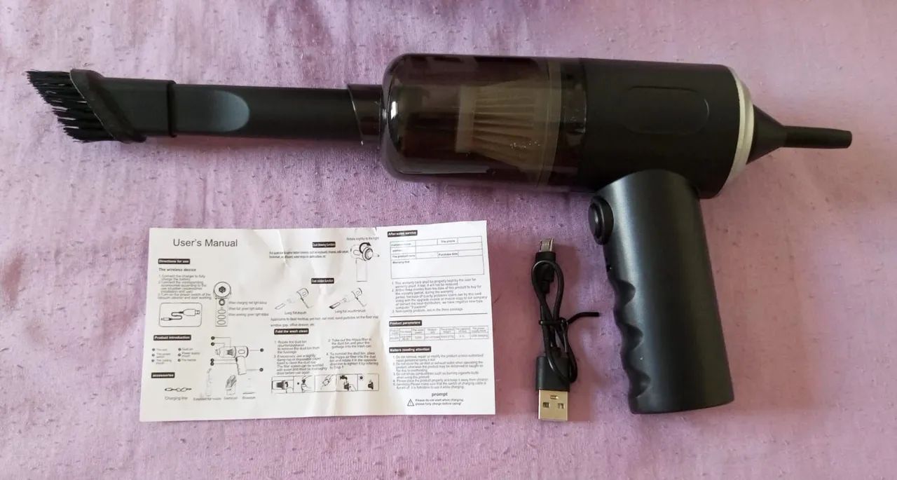 Mini Aspirador 3 Em 1 Portátil Usb Recarregável Soprador. Novo - Foto 2