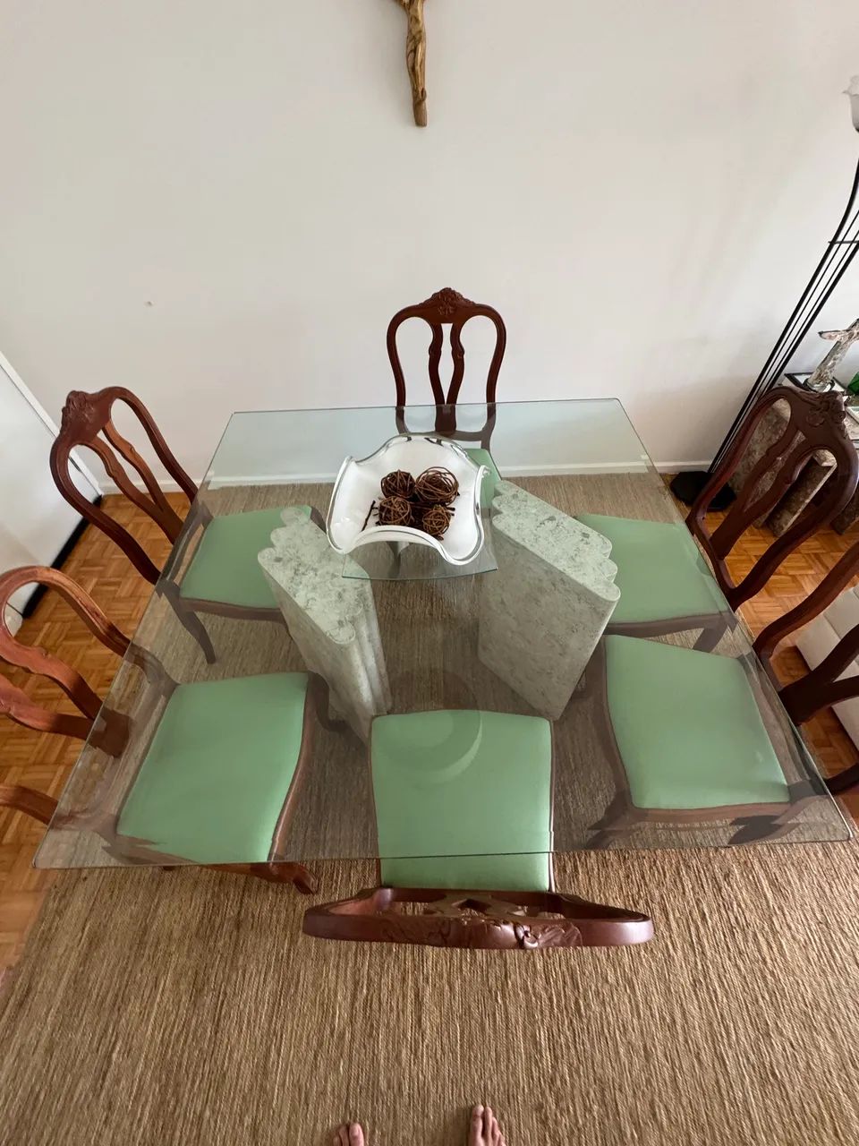 Mesa linda, de jantar com 6 cadeiras  - Foto 3