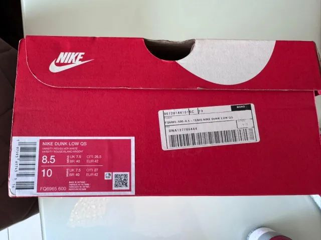 Nike Dunk Low Varsity Red and Silver - Foto 4
