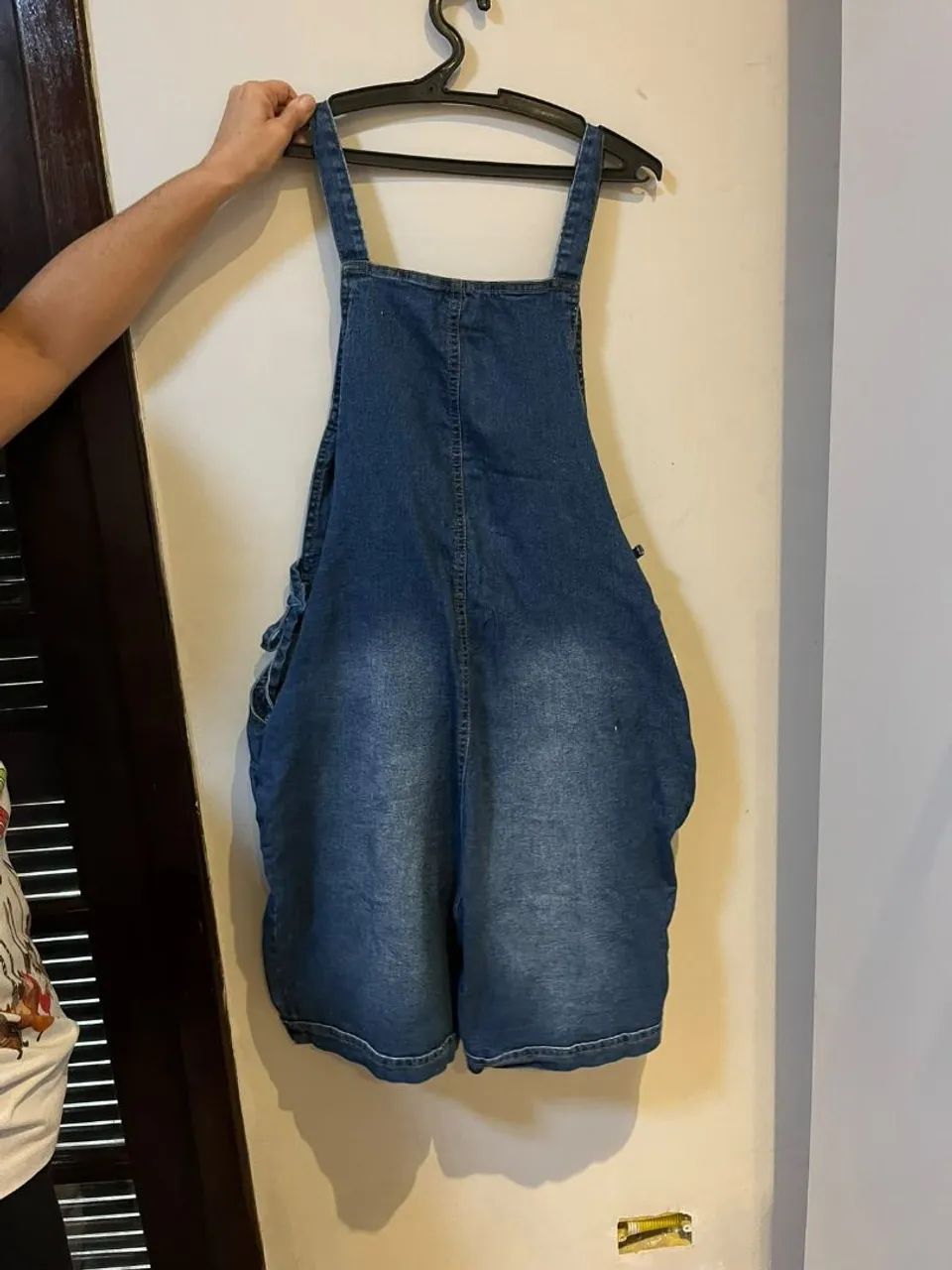 Macacão curto jeans gestante  - Foto 2