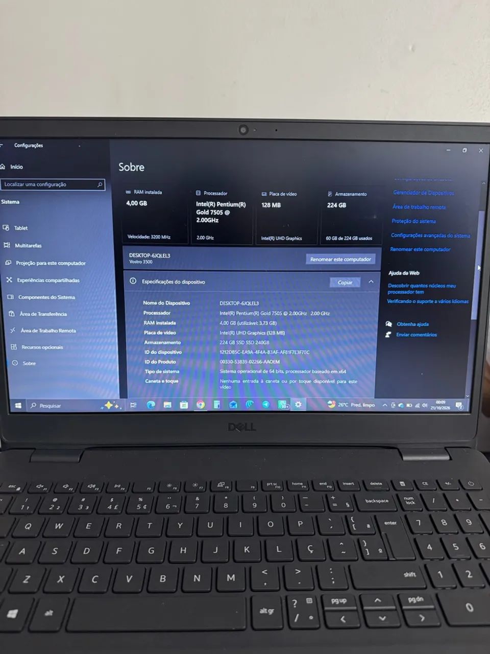 NOTEBOOK DELL VOSTRO 3500  PRA VENDER LOGO  - Foto 3