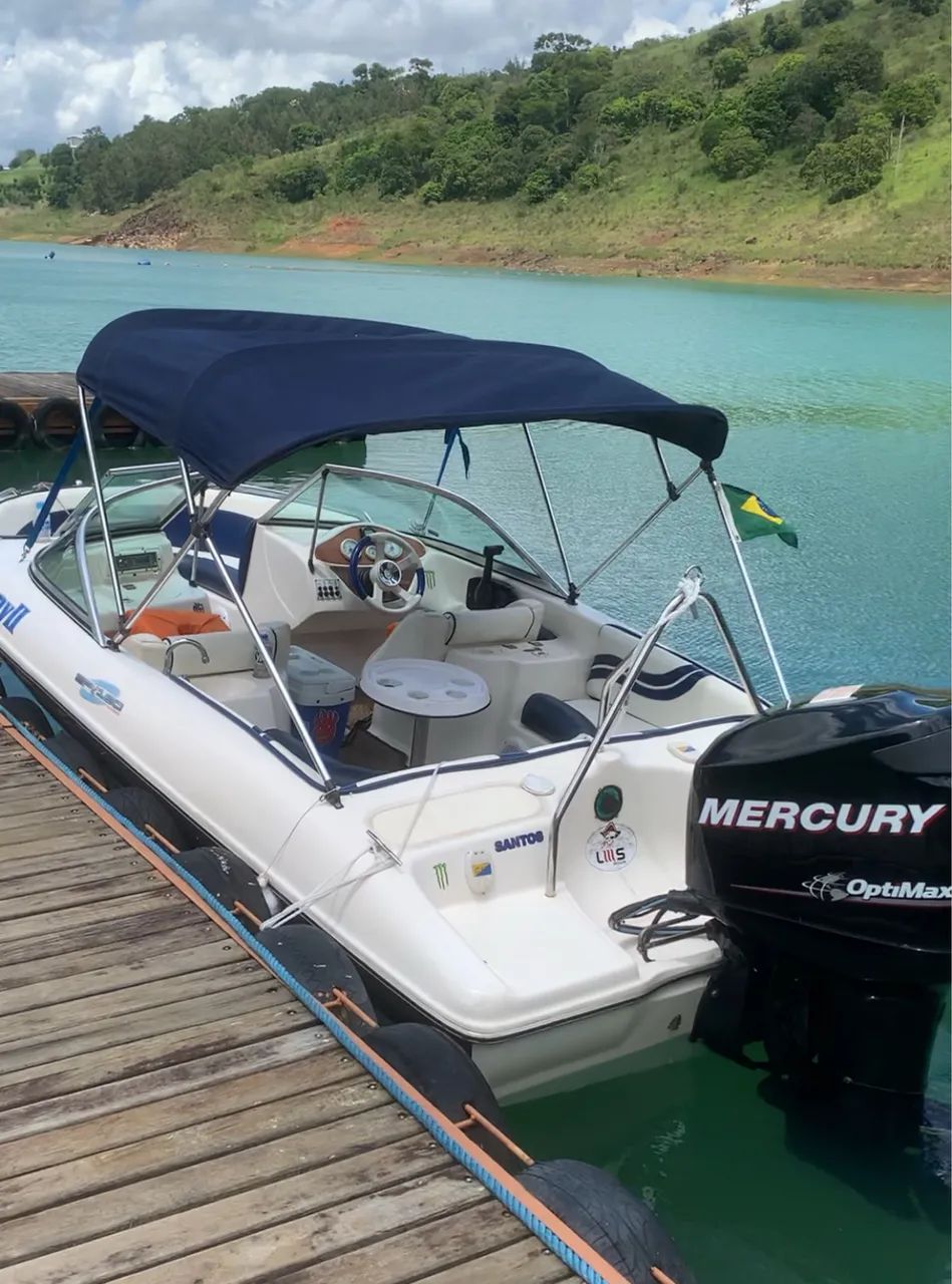 Lancha 16 pés motor 90hp Mercury optimax  - Foto 5
