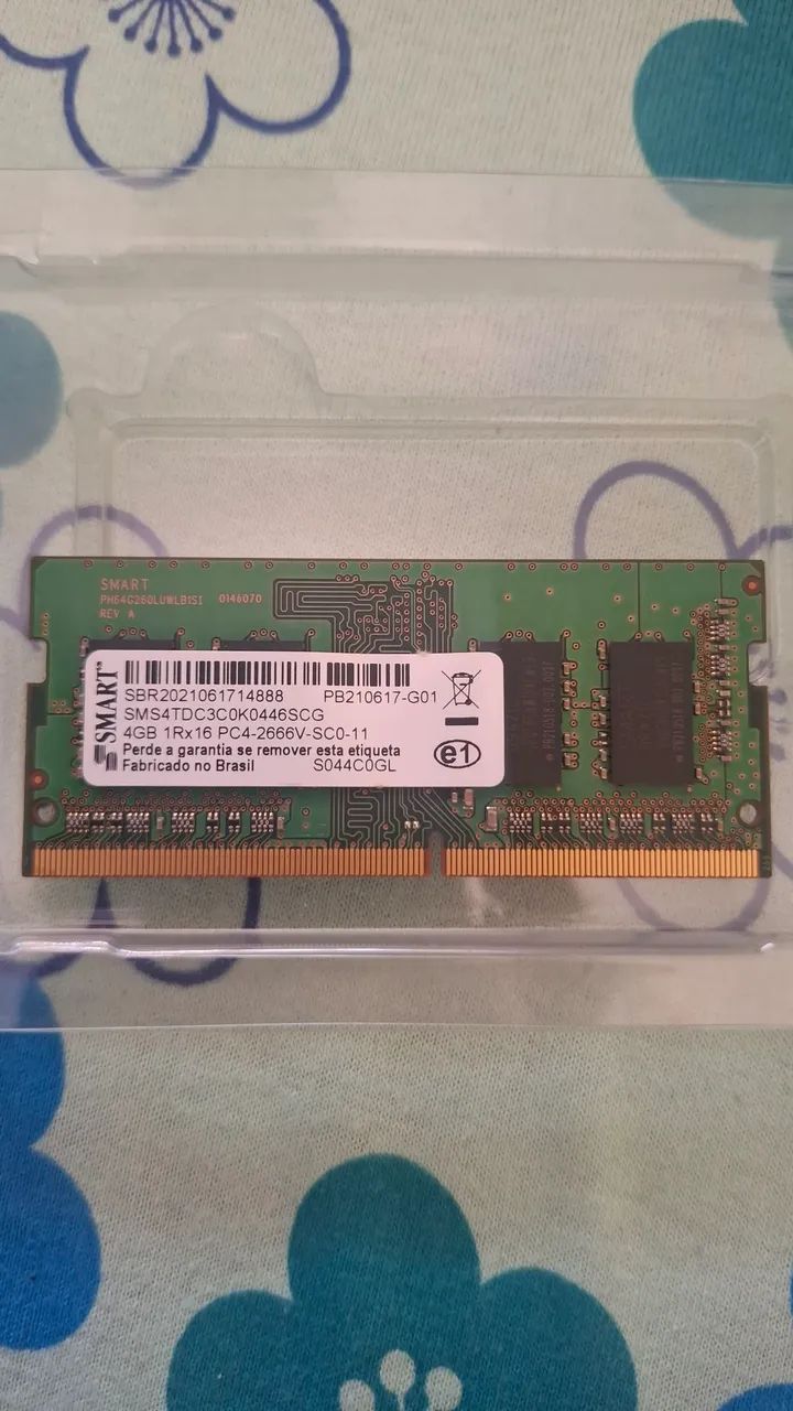 Memória RAM DDR4 para Notebook - 4 GB - 2666 MHz (PC4-2666V).