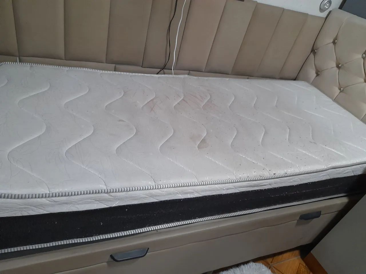 Cama box baú espaçoso + colchão molas ensacadas - Foto 2