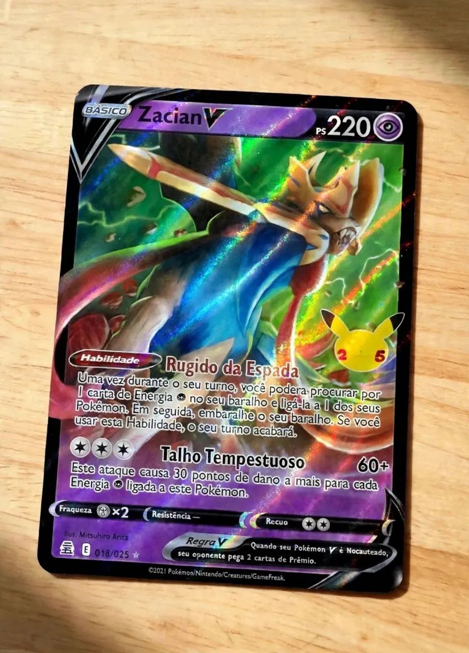 carta Zacian V card de Pokémon rara baratoo - Foto 2