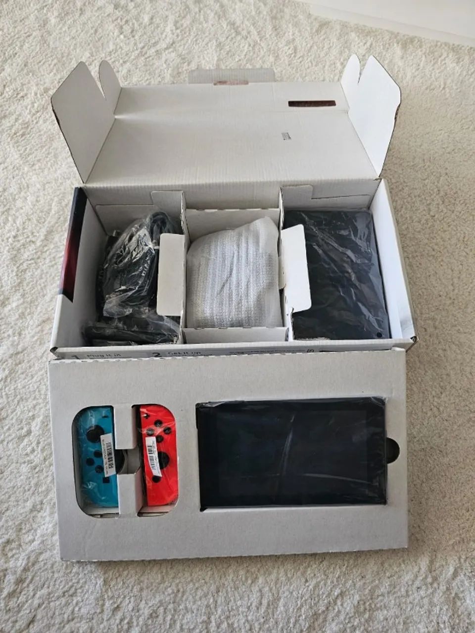 Nintendo Switch Neon Completo na Caixa + SD SanDisk 128GB Oficial