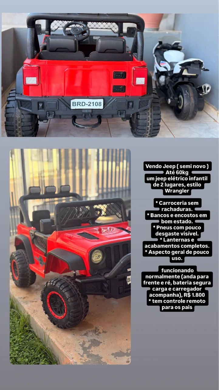Jeep elétrico infantil  - Foto 2