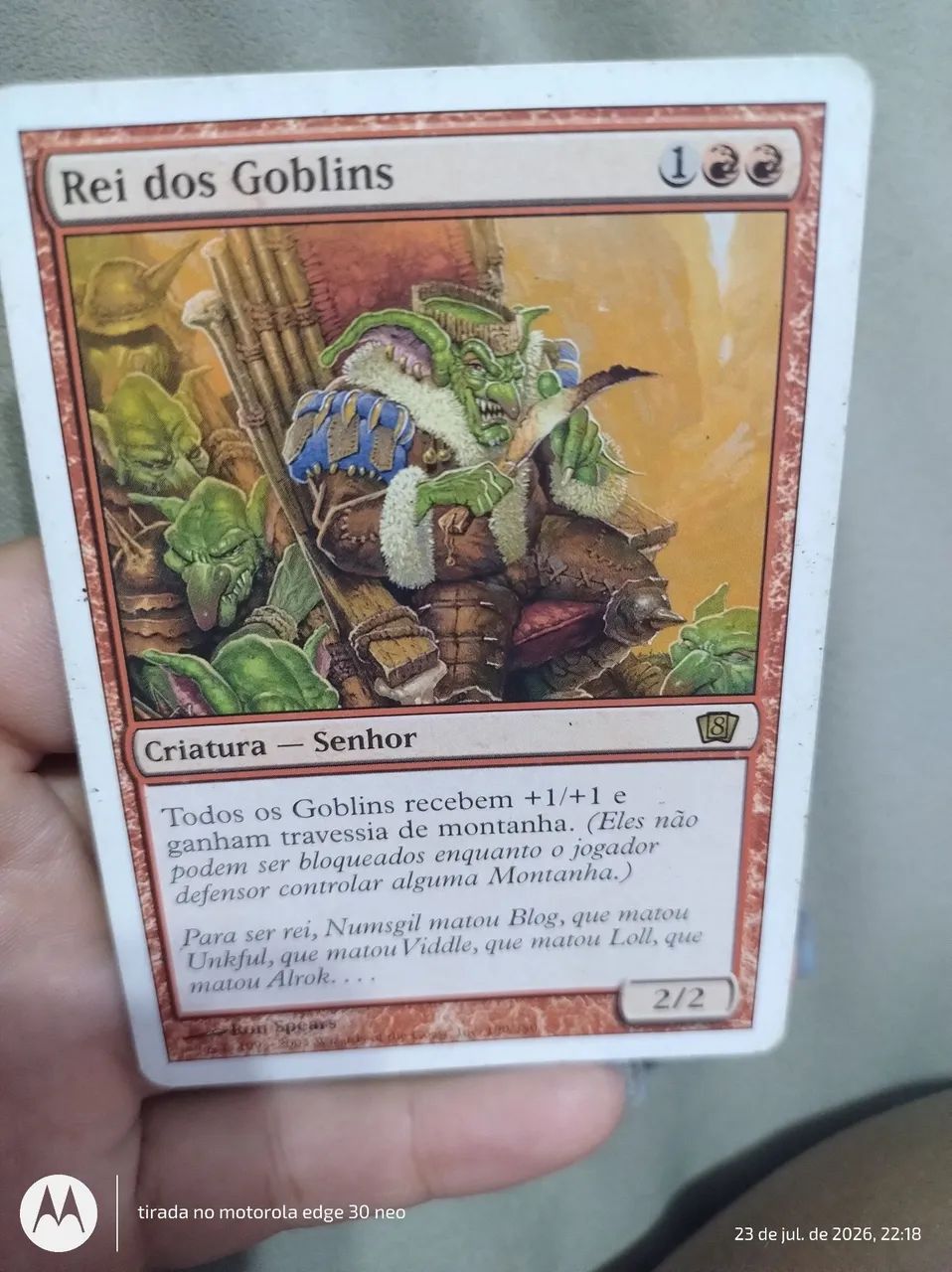 Rei dos goblins carta Magic the gathering 