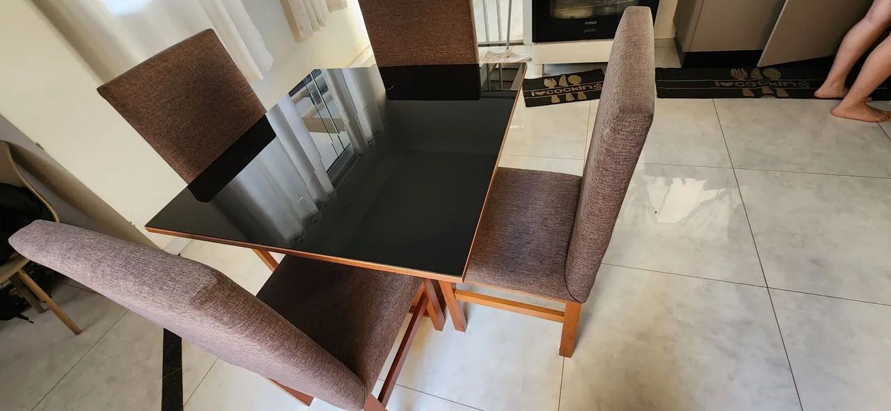 Mesa de vidro 4 lugares - Foto 2