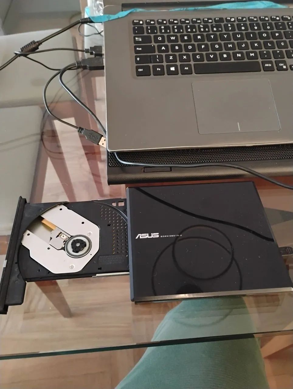 Leitor e gravador de DVD e CD externo Asus - Foto 4