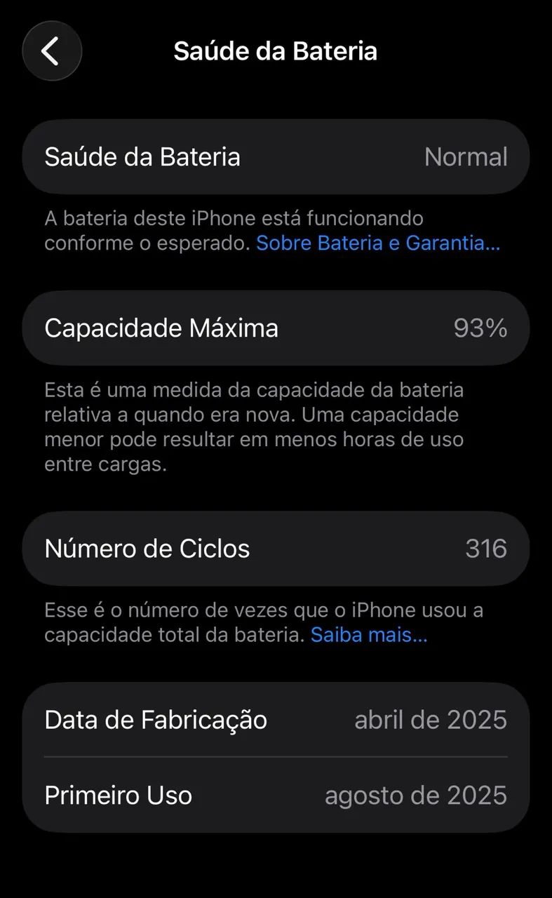 IPhone 16 pro de 1TB de memória seminovo