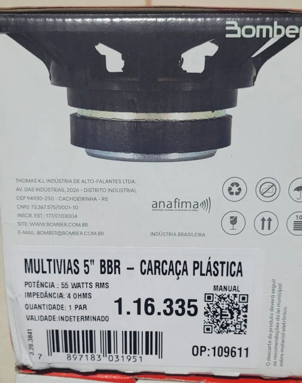 Par Alto Falantes Bomber BBR 5 Polegadas 110W RMS Som Carro NOVO - Foto 5