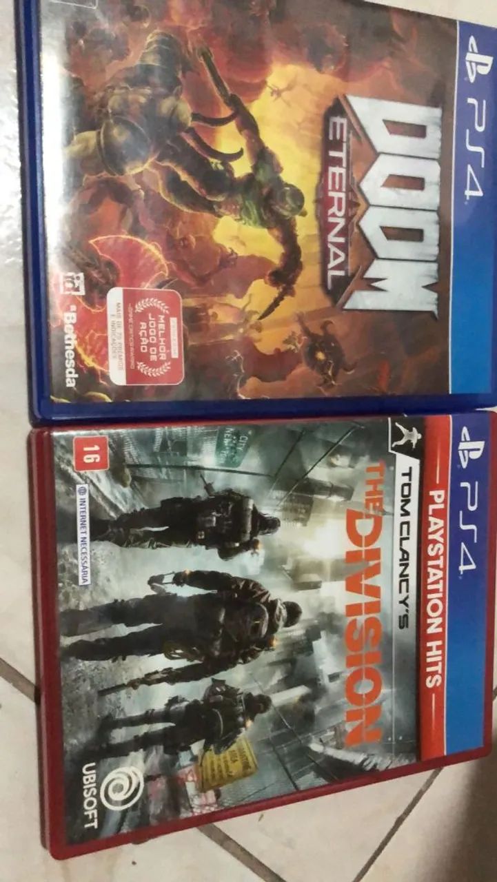 2 jogos de ps4 doom e the division 