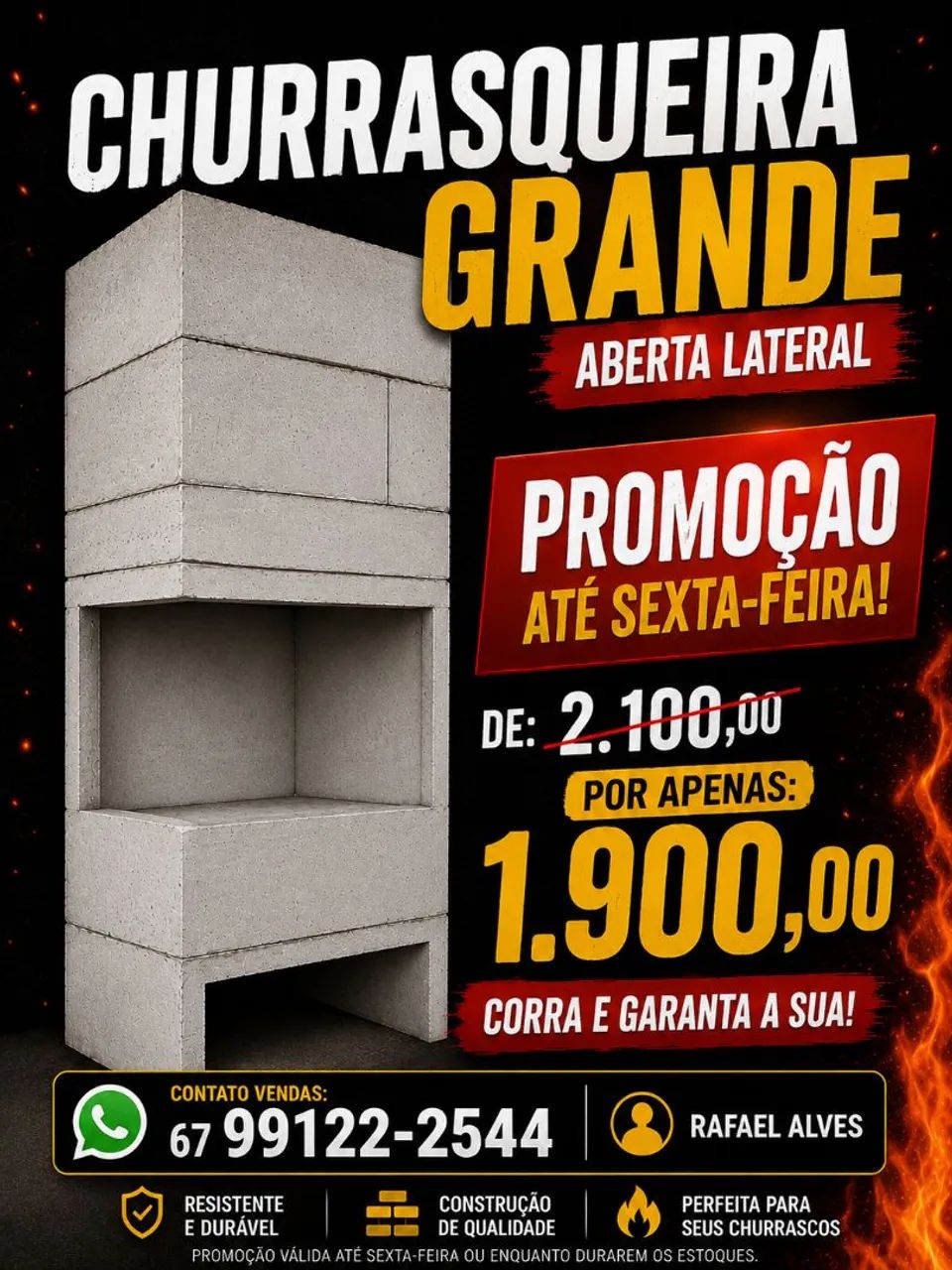 Churrasqueira pré moldada 