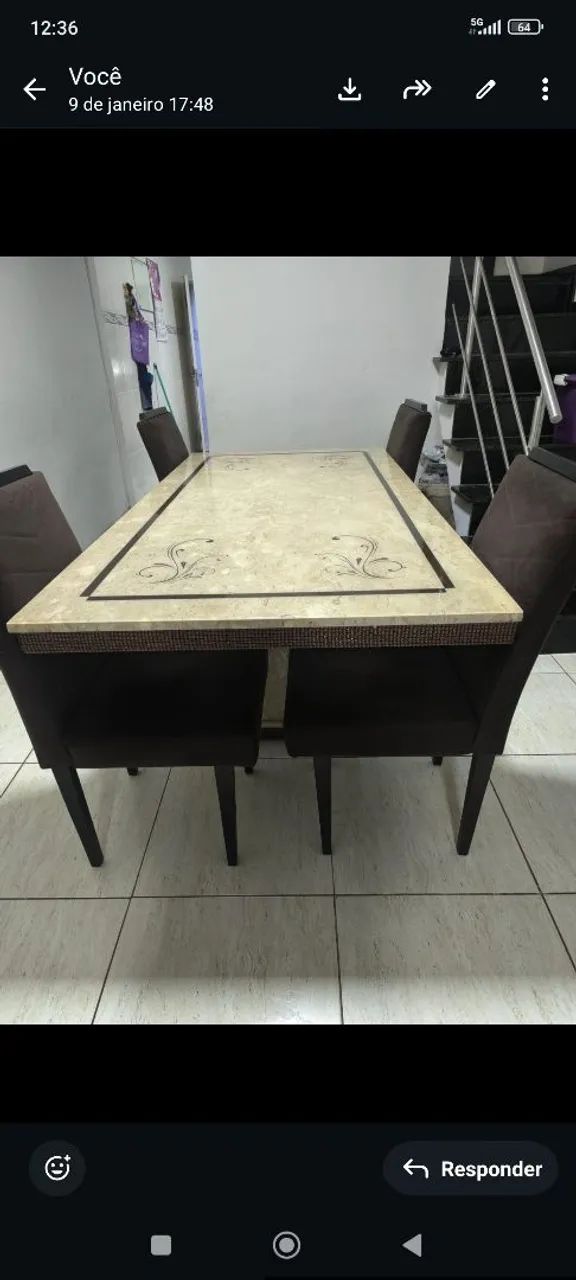 Mesa com 06 cadeiras - Foto 3