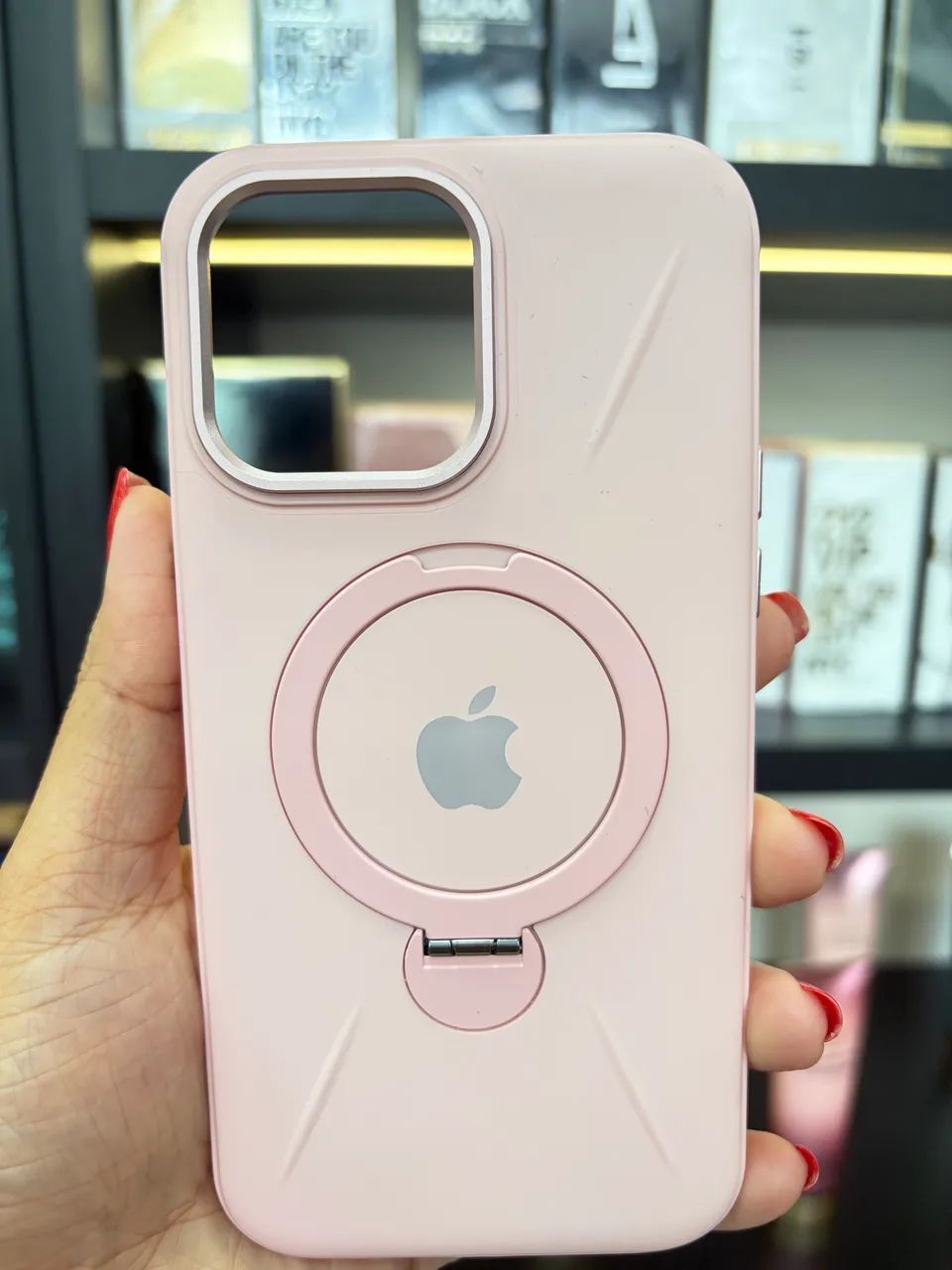 Capa iPhone 13 -14Pro Max - 15 -15 Pro Max com suporte (Novo) 