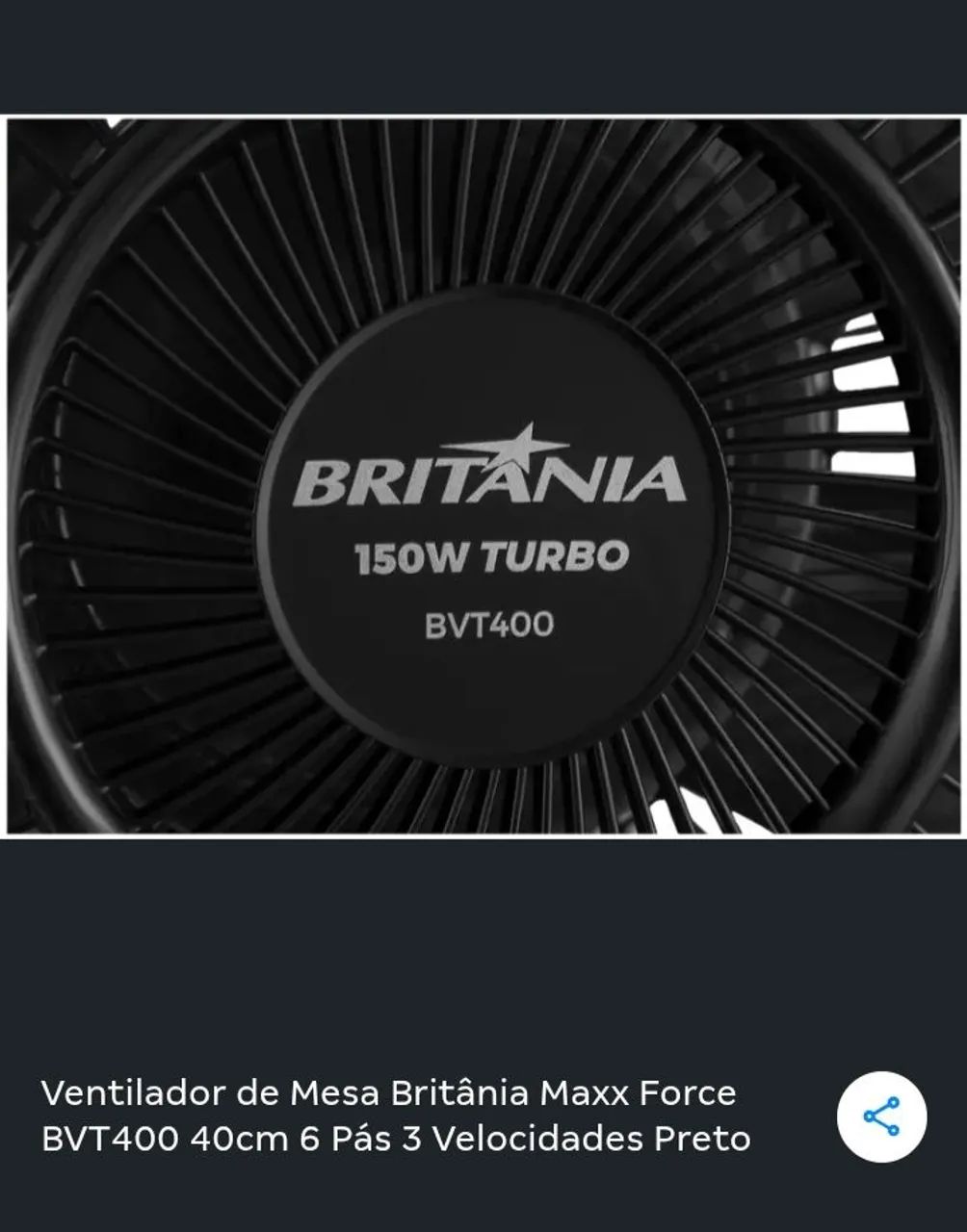 Vendo ventilador semi novo 