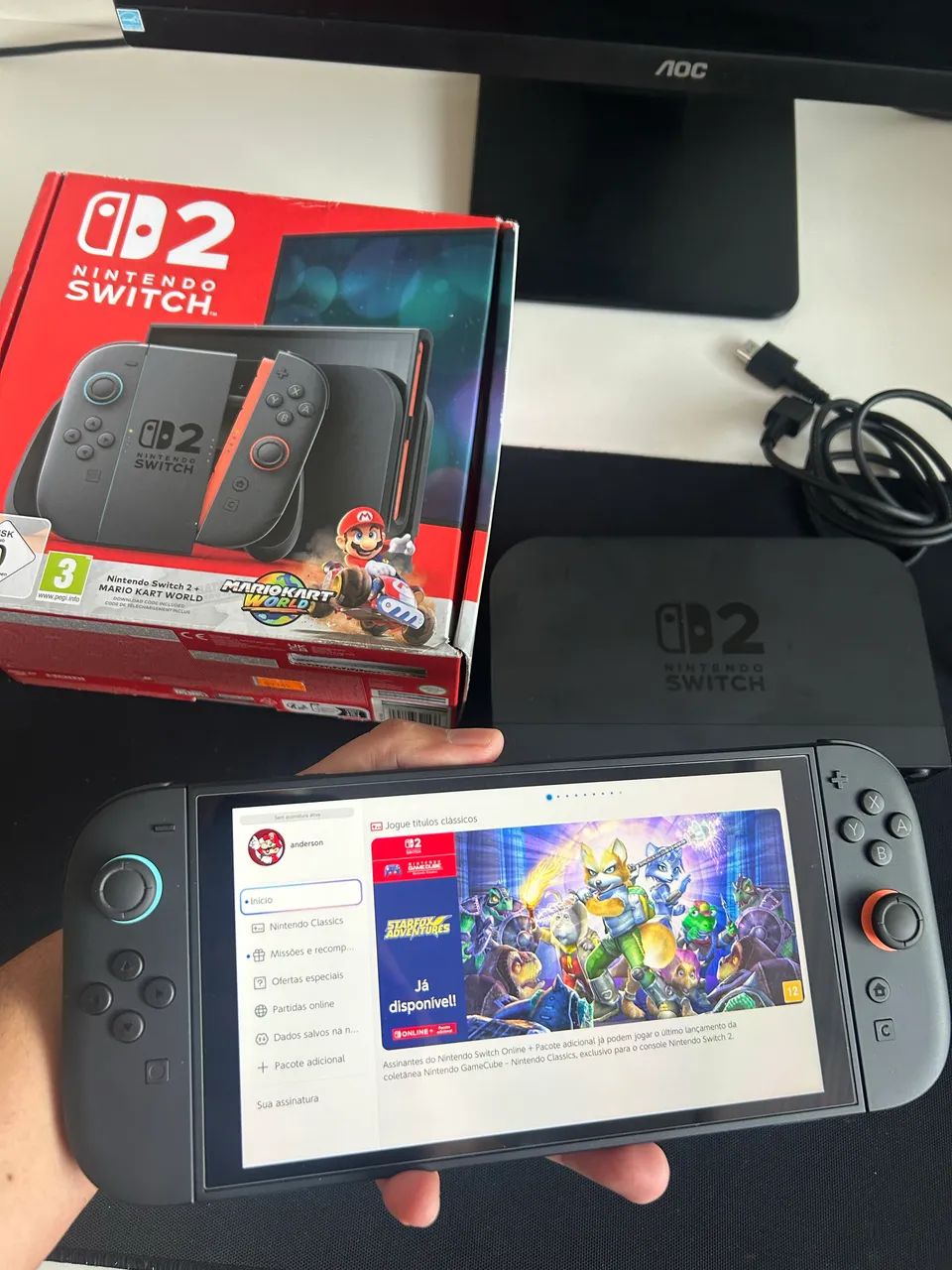 Nintendo Switch 2 na caixa - Foto 2