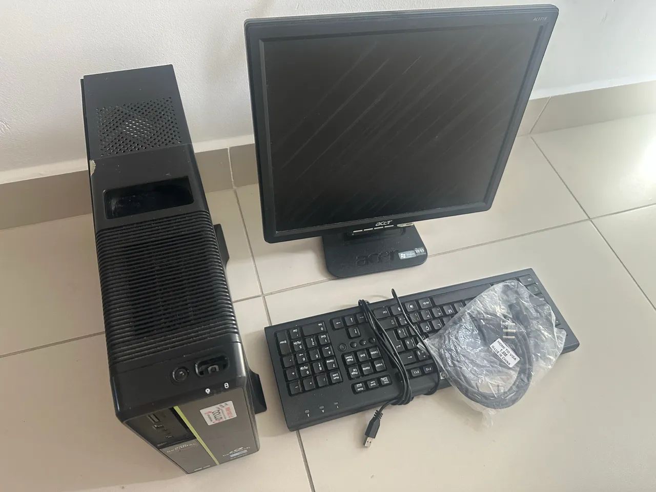 PC Computador comércio com monitor e teclado usado precisa reparo - Foto 4