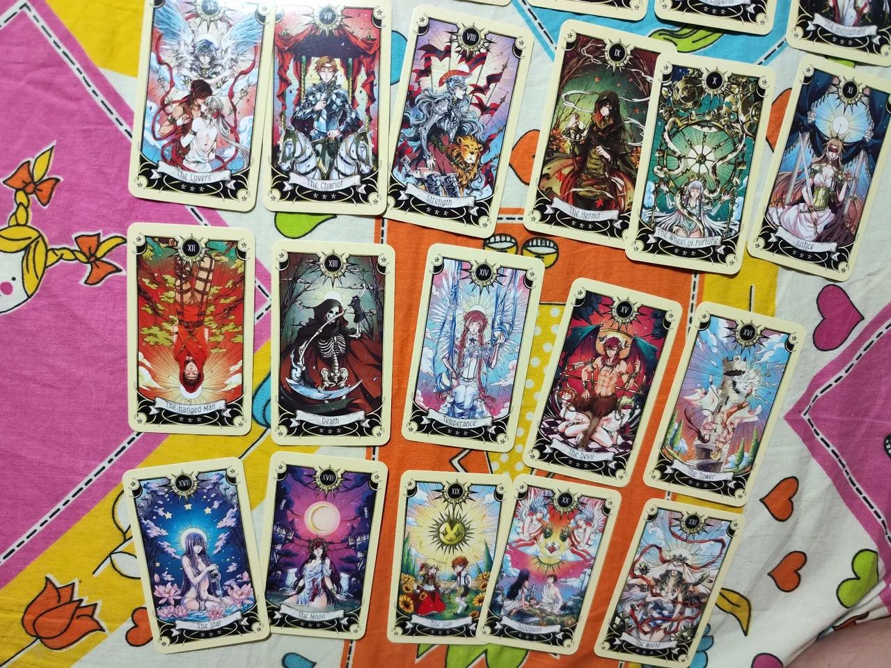 Baralho Tarot ilustração estilo mangá