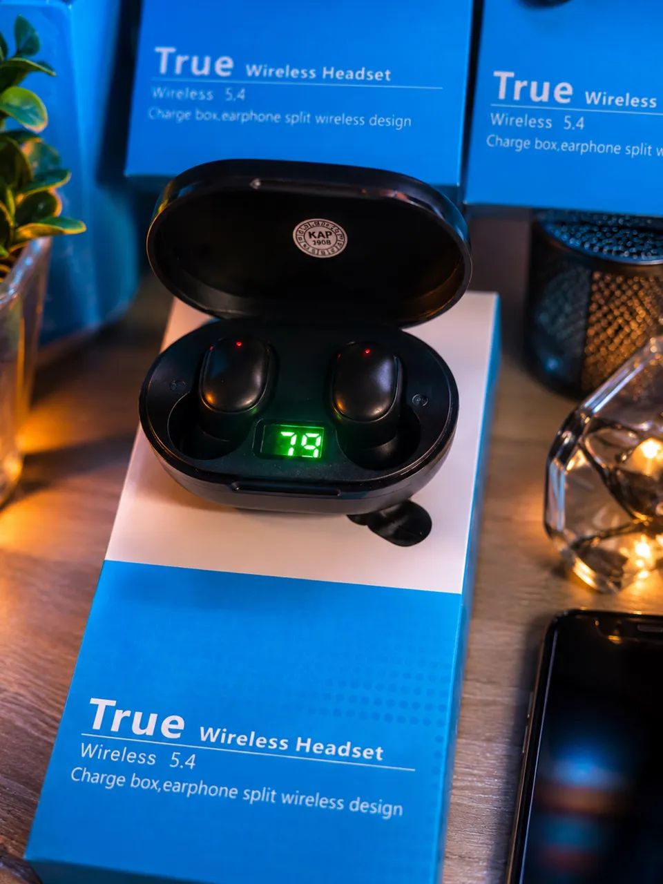 FONE AIRDOTS TWS BLUETOOTH 5.4 COM VISOR DIGITAL DE BATERIA NOVO - Foto 2