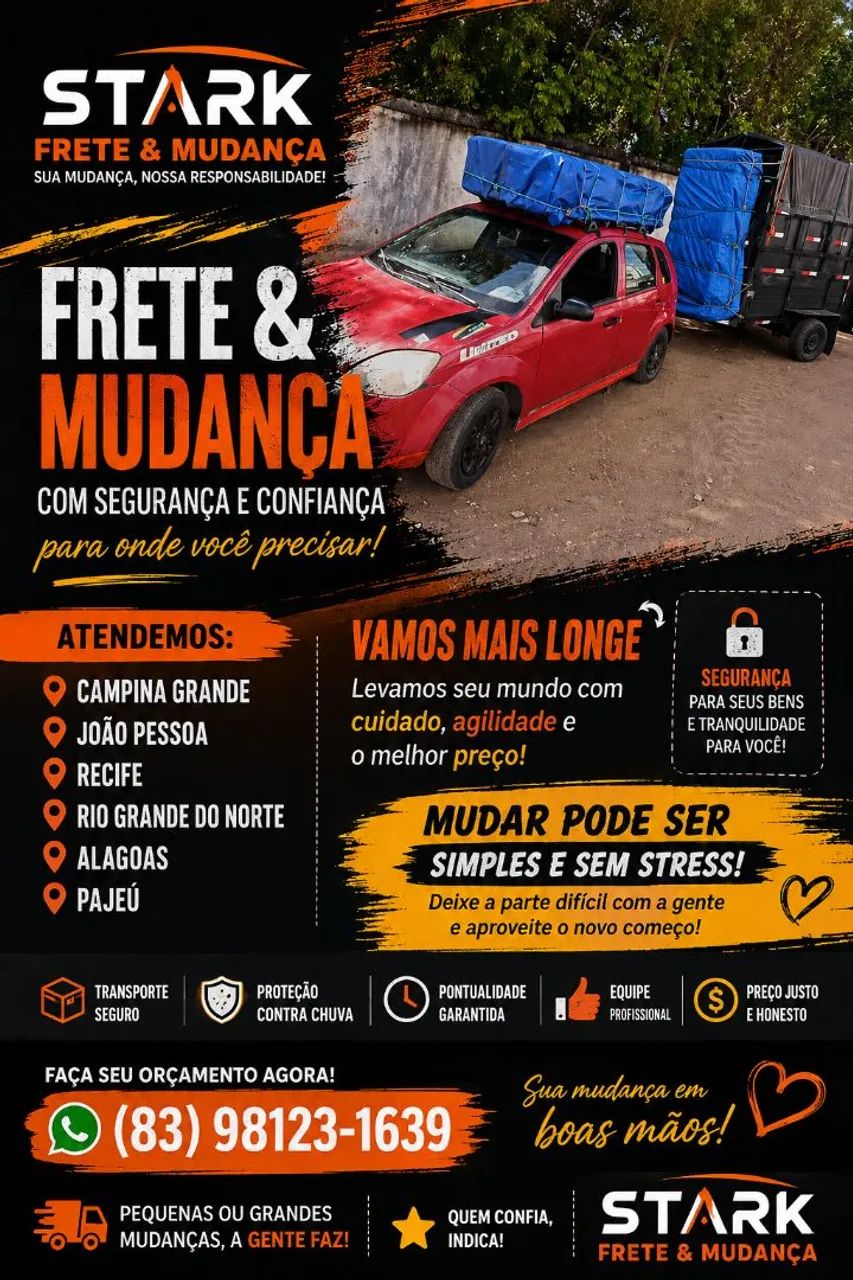 Frete mudança viagem interestadual 