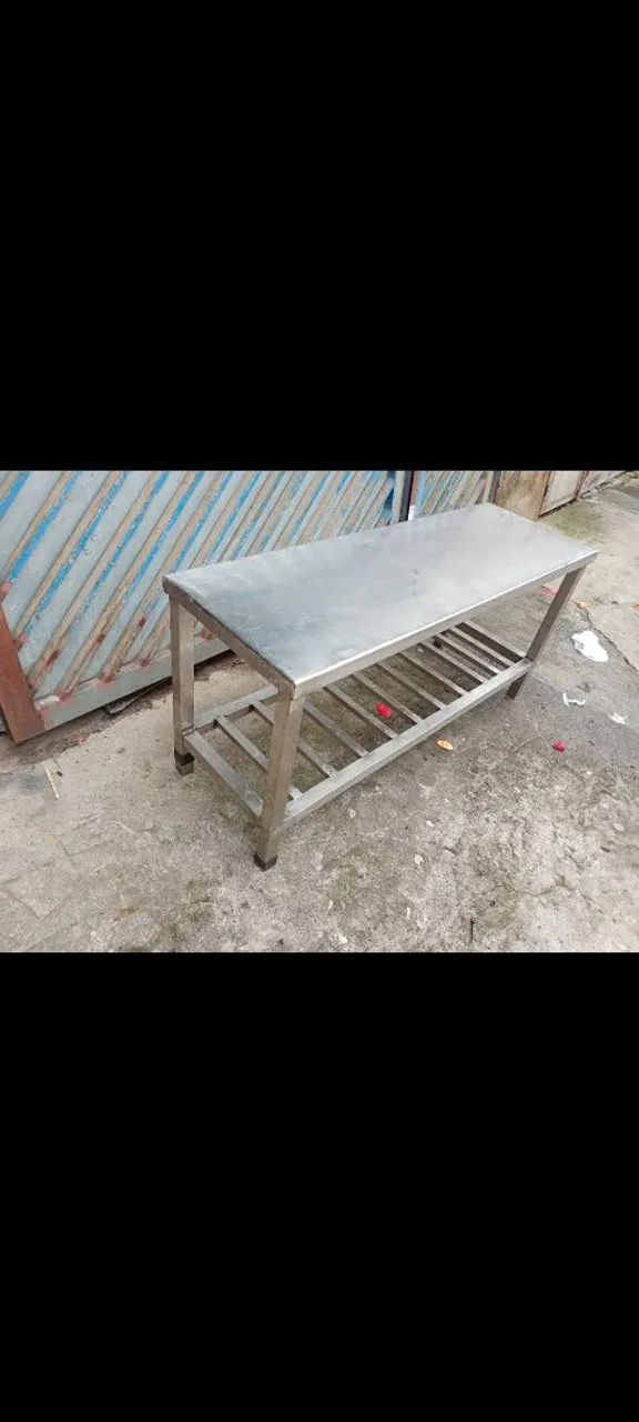 Mesa em aço inox com grade paneleiro  - Foto 5