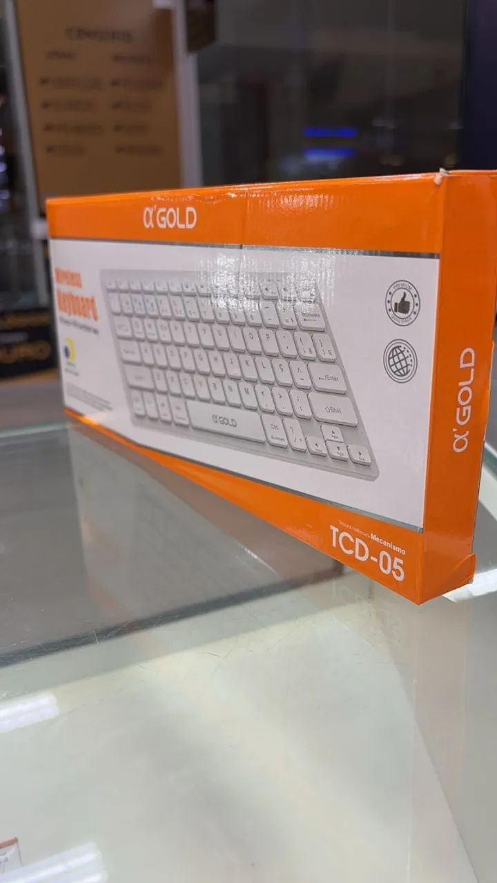 TECLADO BLUETOOTH A'GOLD TCD-05 - BRANCO - Foto 2