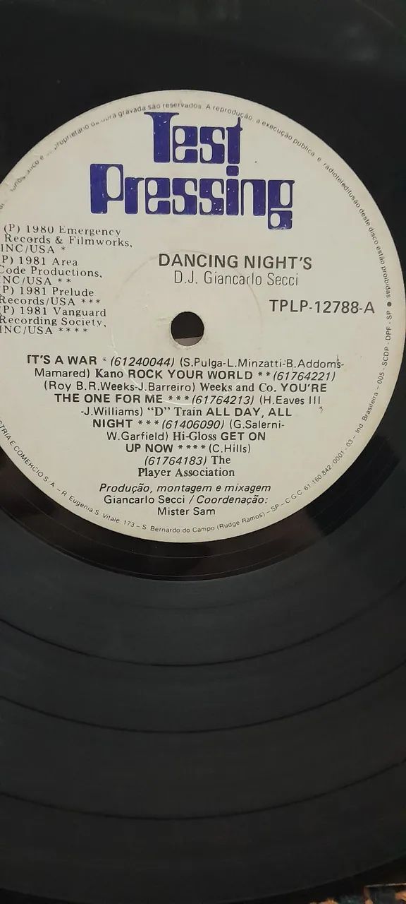 LP DANCING NIGHTS .DJ GIANCARLO SECCI 1982 - Foto 5