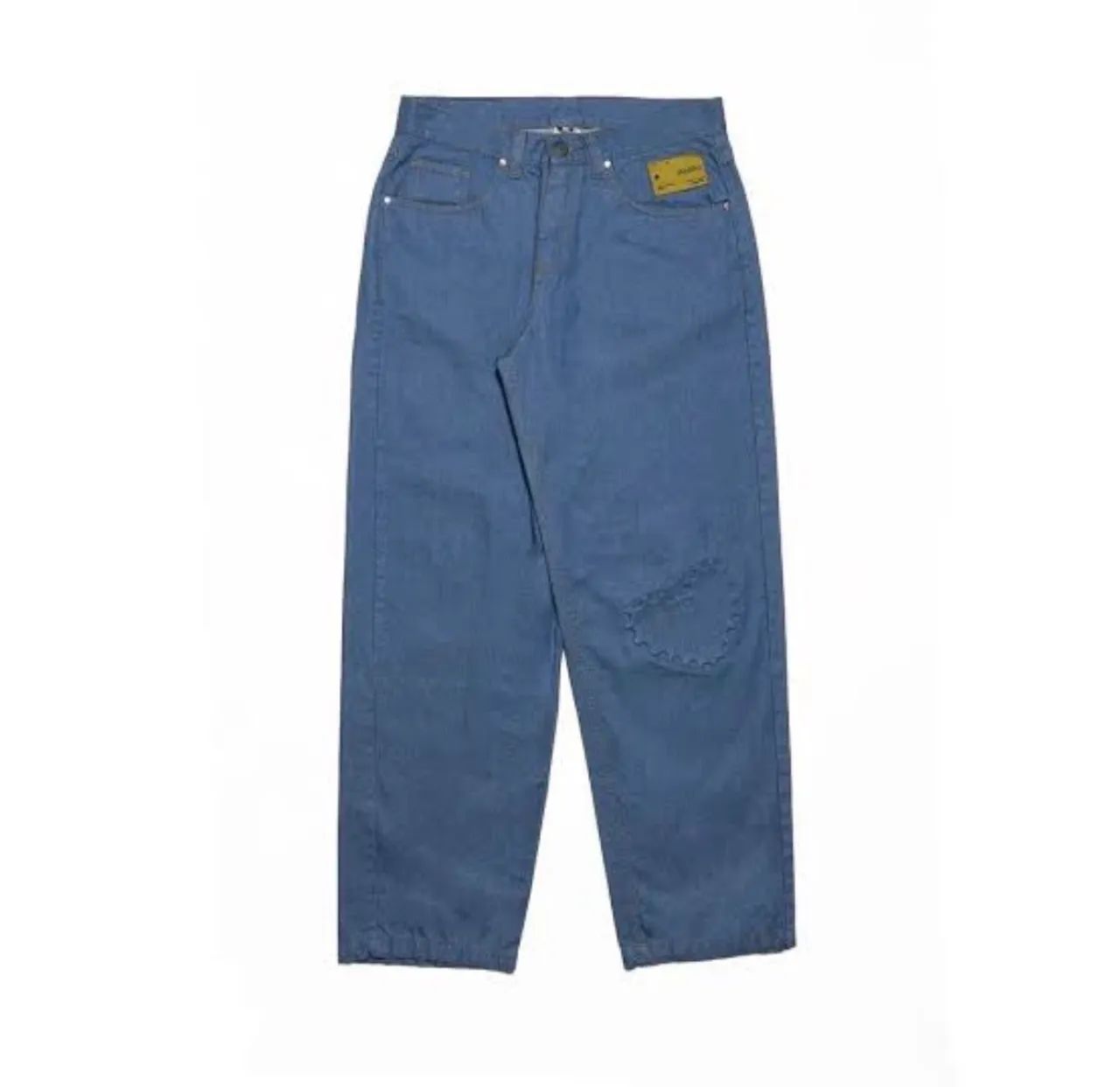 Calça Jeans Barra Crew Coração Azul  - Foto 3