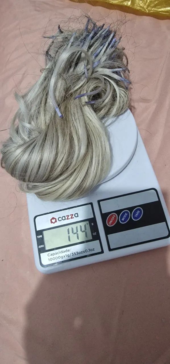 Mega hair loiro platinado pérola 
